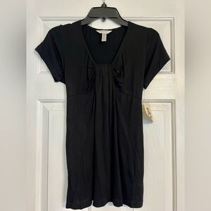 Three Seasons Maternity Black Dressy Short Sleeve Top